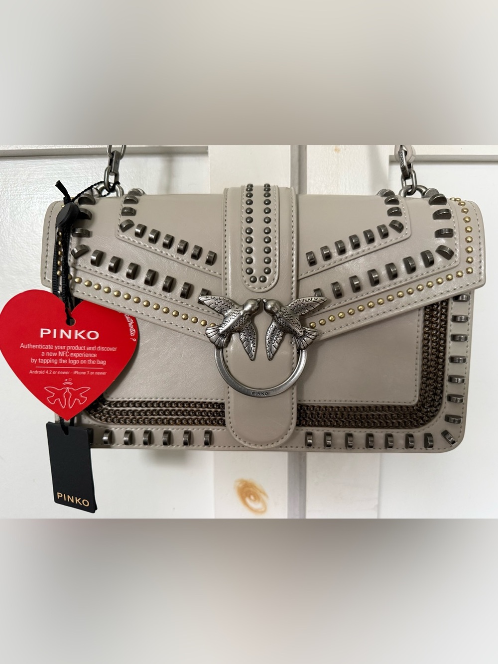 NWT Pinko Love Studded Crossbody
